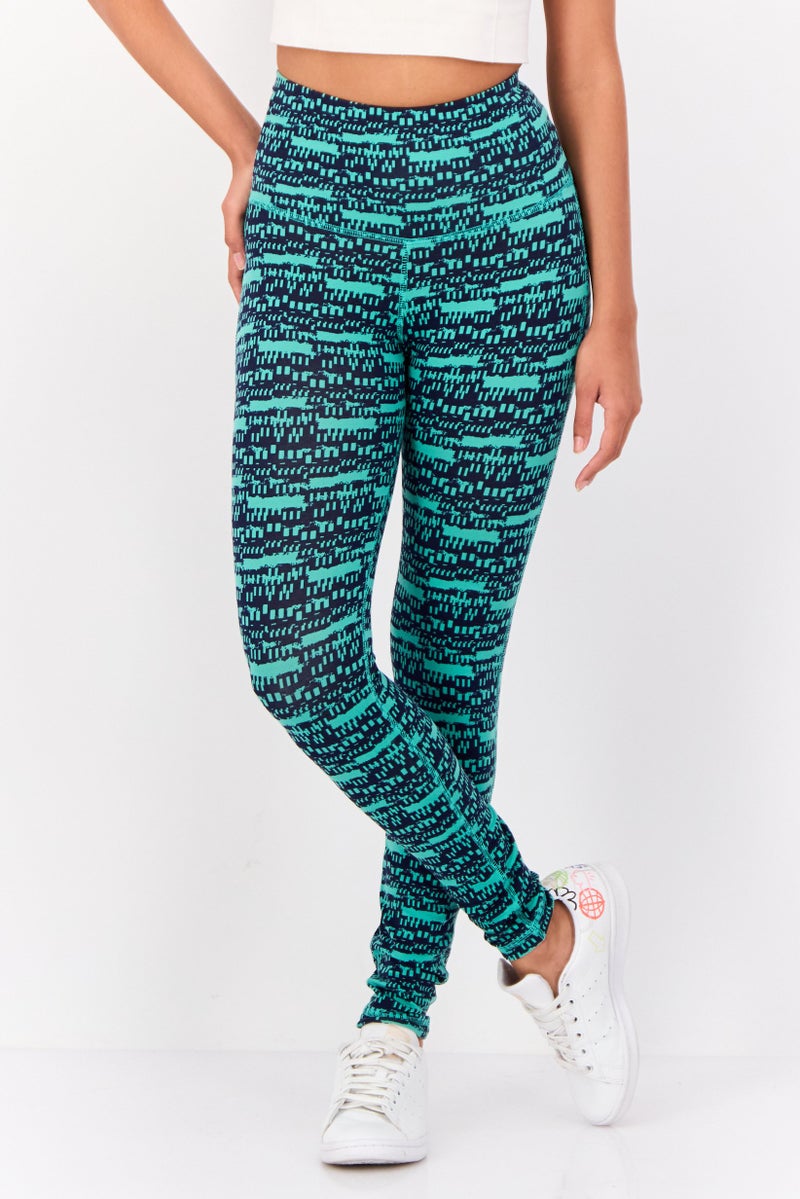 Reebok Women Tight Fit Brand Logo Outdoor Tights, Multicolor - Image 1