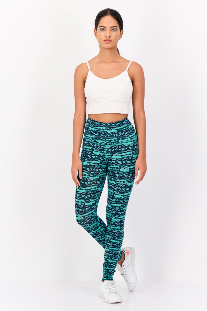 Reebok Women Tight Fit Brand Logo Outdoor Tights, Multicolor - Image 4