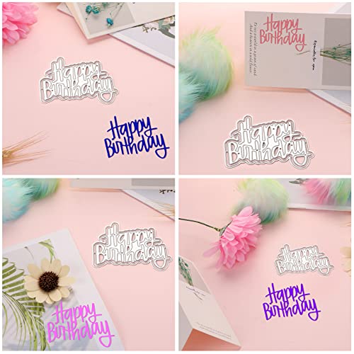 MIKIMIQI Birthday Metal Cutting Dies Stencil, MIKIMIQI DIY Craft Metal Scrapbooking Dies Cuts Handmade Happy Birthday Embossing Stencils Template for Card Scrapbooking Craft Paper Decor - Image 4