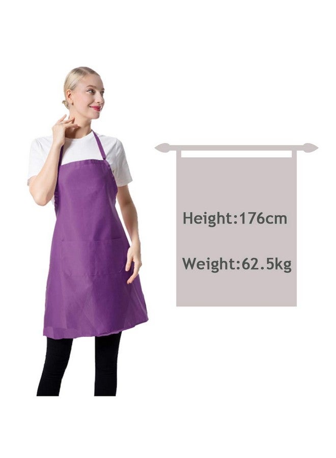 TSD STORY TSD STORY Total 15 PCS Mixed Plain Color Bib Aprons Bulk for Women Men Adult with 2 Front Pockets Chef Cooking Painting Baking(12colours,15pcs)  - Image 5