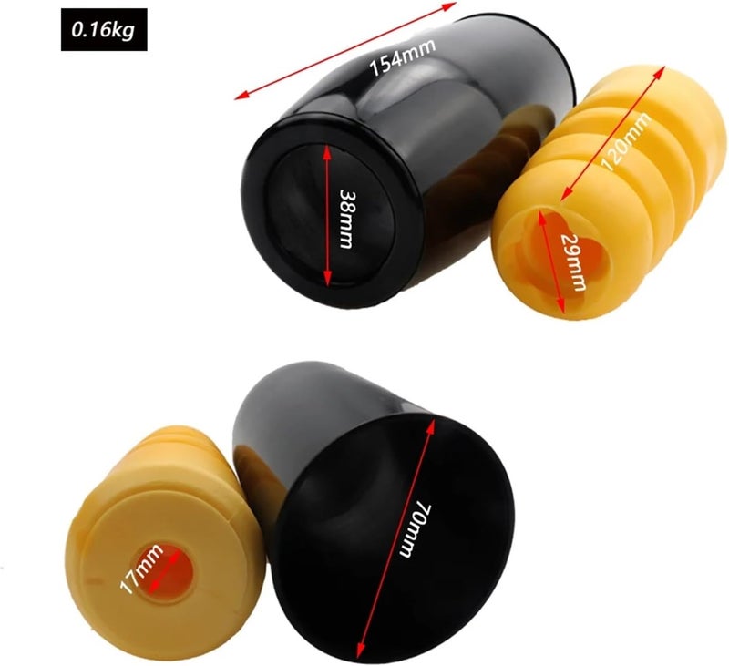 Yurefax Rear Dust Cover Air Shock Absorber Boot Set - Image 2