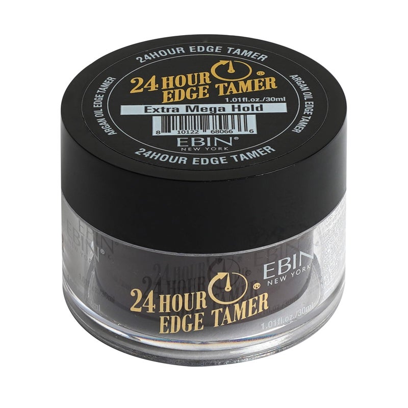 EBIN NEW YORK 24 Hour Edge Tamer Extra Mega Hold 1.01Fl Oz Strong Edge Control Gel, No Flaking, Sleek Smooth Finish, Long Lasting, Argan & Castor Oil - Image 1