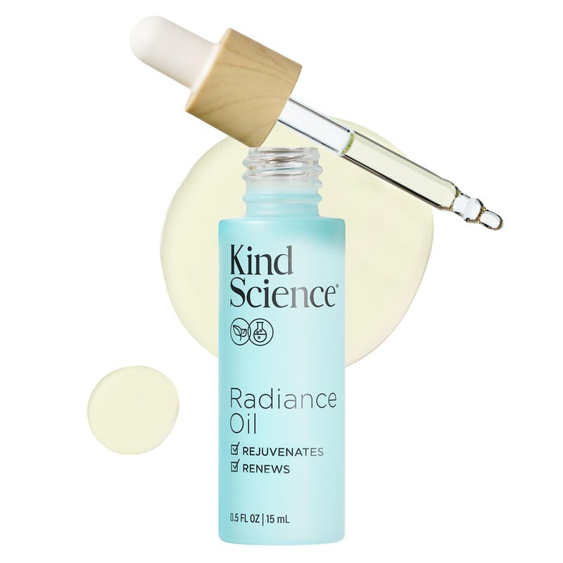 Kind Science Radiance Face Oil  Hydrating with Vitamin E C  A Bakuchiol Jojoba  Moringa Oil  Anti Aging to Give Skin a Fresh Dewy Look  Vegan Paraben Free Cruelty Free 05 fl oz