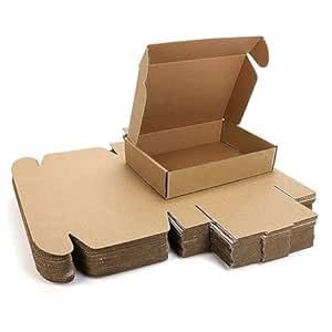 MALANI STORES Corrugated Box Packing box 5.5X3X1.5 inch auto lock mailer corrugated brown boxes - 3 ply Pack of -50 - Image 1