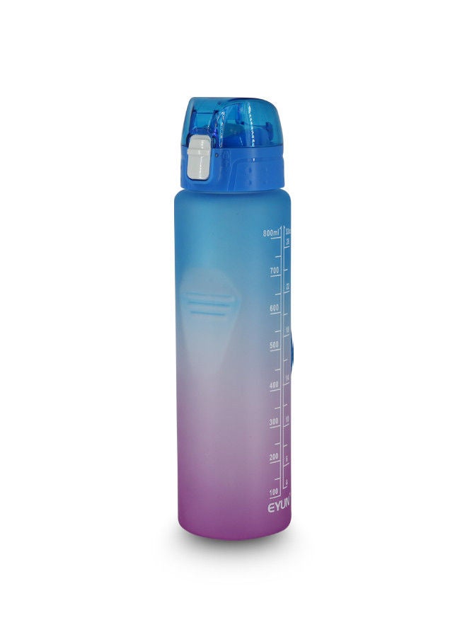 Water Bottle 800 ml with Time Marker Straw Strainer | BPA Free | Fitness Gym Outdoor Sports - Image 2