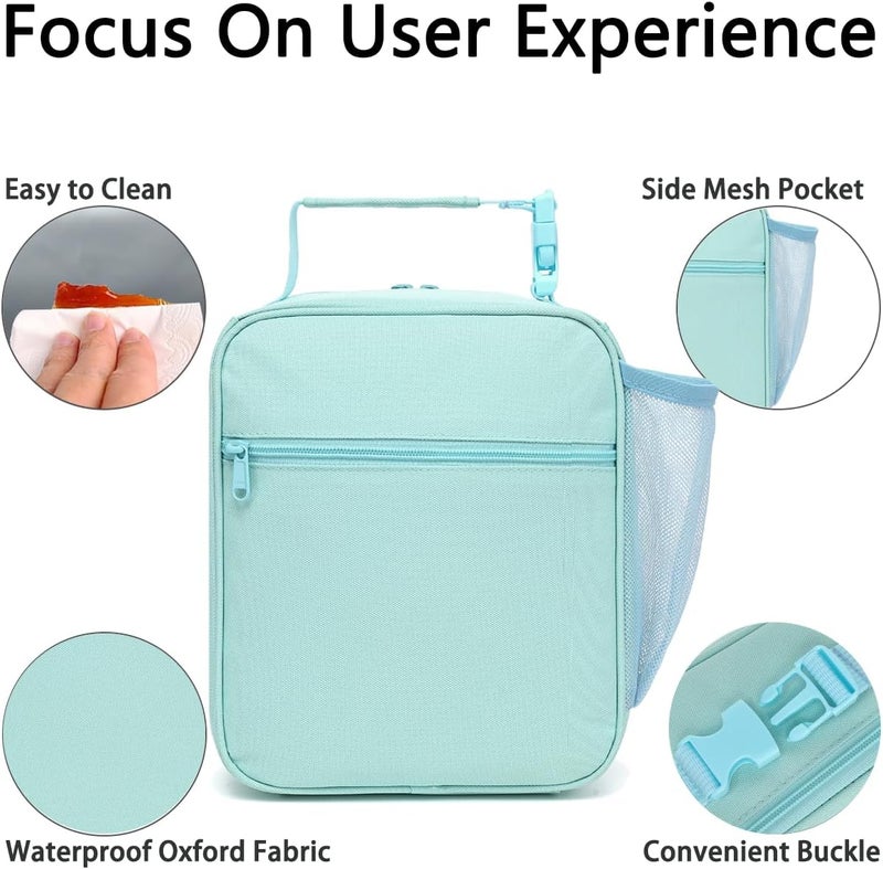 GYEUKHAM Insulated Lunch Bag for Women girl Teen large Insulated Lunch Bag,Kids Lunch Bag,Large Reusable Cute Cooler Bag for School Work Picnic,Baby Green - Image 4