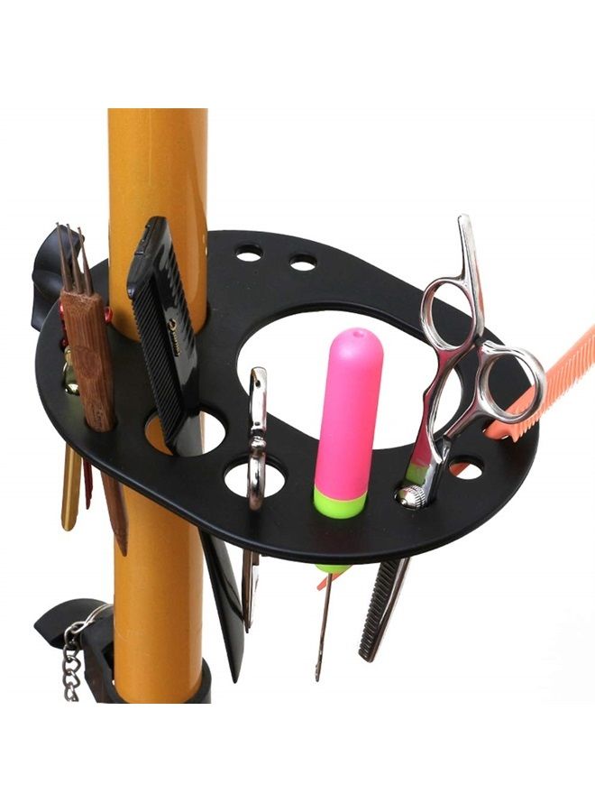 AliLeader Wig Tray for Tripod Caddy Tray for Wig Stand Adjustable Multifunctional Tray for Hairdressing (Black) - Image 1