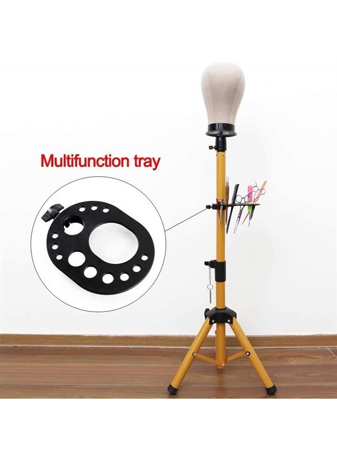 AliLeader Wig Tray for Tripod Caddy Tray for Wig Stand Adjustable Multifunctional Tray for Hairdressing (Black) - Image 4