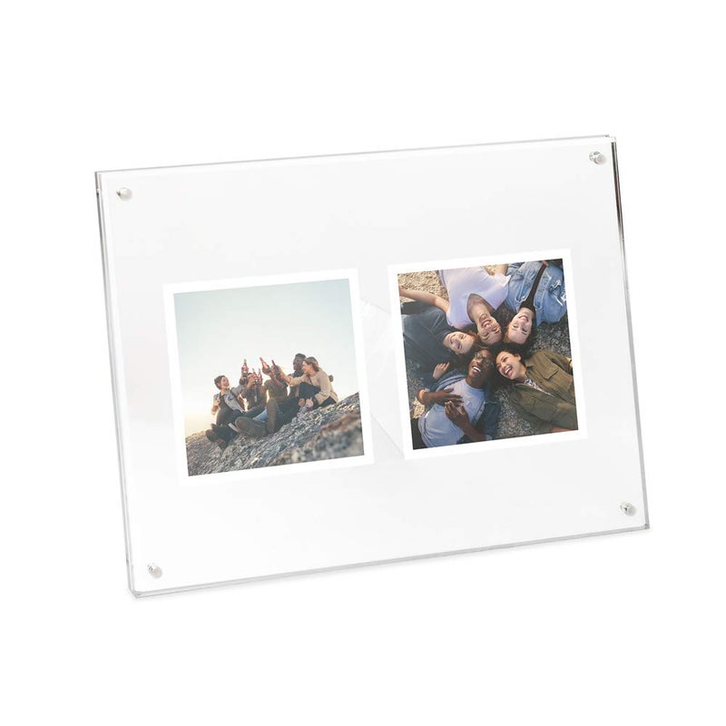 Isaac Jacobs 4â€ x 6â€ Clear Plain Acrylic Picture Frame, Magnetic Photo Frame, Made for Tabletop Display with Two-Way Easel - Image 3