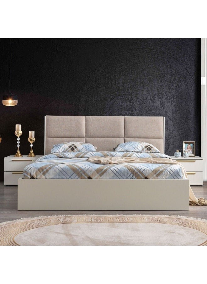 V2 Serenity 180x200 King Bed - Mud Cream/Golden - With 2-Year Warranty - pzsku/ZBF35198694FC6C919ABCZ/45/_/1719386530/bd26c58d-54bc-4a9e-9447-cd710b6d1937