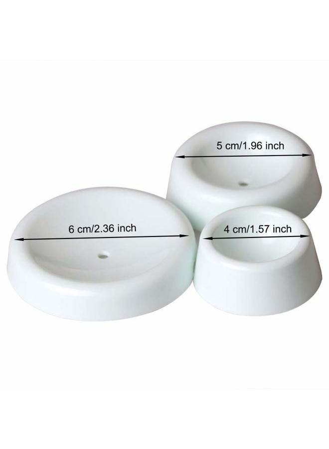 EORTA Set of 12 Fondant Forming Cups Button Shaped Drying Holder Sugar Flower Fondant Gumpaste Chocolate Forming Shaping Mold Cake Decorating Tools for DIY Craft Cake Art, White - Image 2