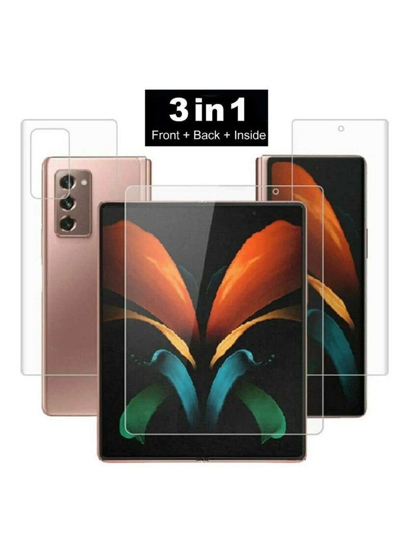 DUSALA 3 In 1 Screen Protector for Galaxy Z FOLD 2 Screen Protector film, Soft HD Clear Anti-Scratch Bubble-Free Full Coverage Screen front & back Protector Film for Galaxy Z FOLD 2 - Image 1