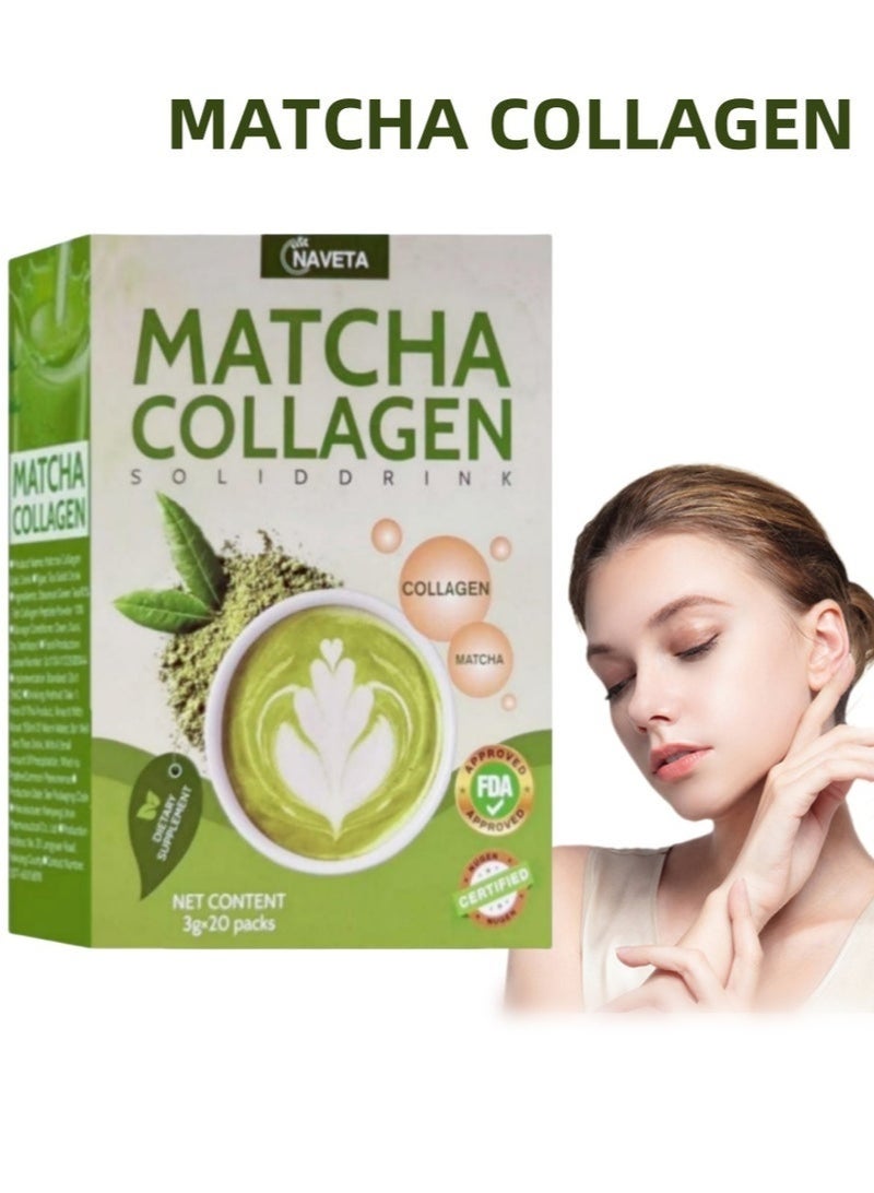 شاي ماتشا للتجميل ٦٠ غرام - مشروب شاي أخضر غني بالجلوتاثيون والكولاجين ومضادات الأكسدة | يدعم بشرة نضرة وشعرًا قويًا وأظافرًا صحية - Image 1