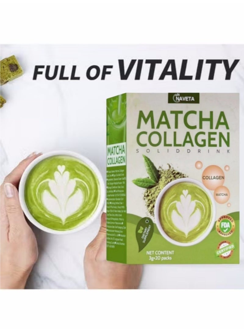 شاي ماتشا للتجميل ٦٠ غرام - مشروب شاي أخضر غني بالجلوتاثيون والكولاجين ومضادات الأكسدة | يدعم بشرة نضرة وشعرًا قويًا وأظافرًا صحية - Image 4