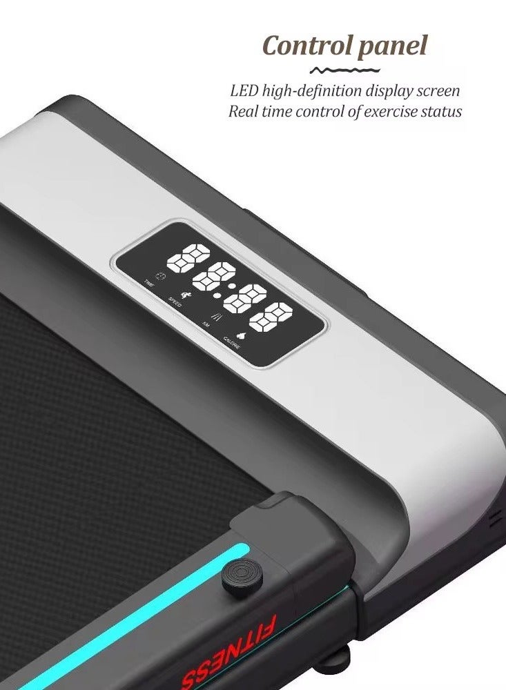 RH Foldable blue treadmill for home use max load weight 120 kg with speed 1-8 km per hour easy to use with smart screen and protection pad - Image 2