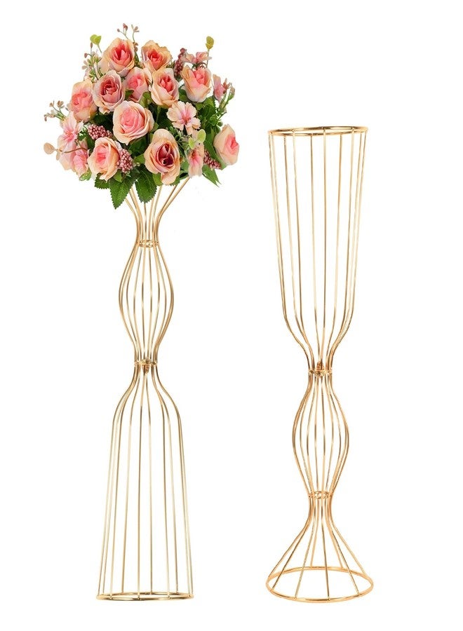 Lovecat Wedding Centerpieces Display Stand - 2 Pcs 23.6in/60cm Tall Flower Holder Artificial Arrangement Flower Stand Vases,Wedding,Anniversary,Events,Home Decor - Image 1