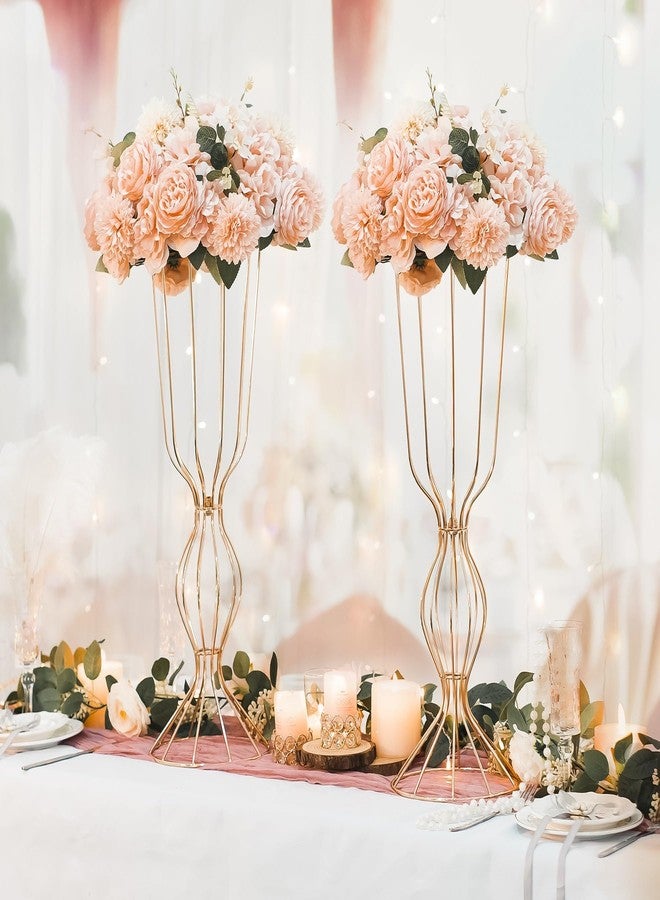 Lovecat Wedding Centerpieces Display Stand - 2 Pcs 23.6in/60cm Tall Flower Holder Artificial Arrangement Flower Stand Vases,Wedding,Anniversary,Events,Home Decor - Image 2