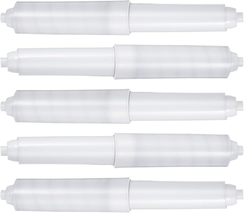 jojofuny 10pcs Toilet Paper Holder Spindle – Durable Plastic Spring Loaded Roller Toilet Tissue Holder Rod Insert Shaft for Bathroom, Office & Home Use – Easy Install, Flexible Fit - Image 1
