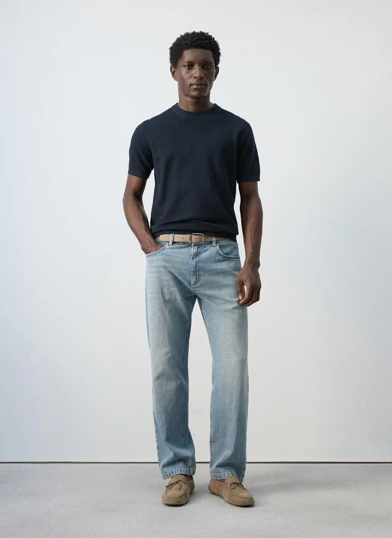 Mango Man  Cotton fine-knit t-shirt for Men | Best Price UAE