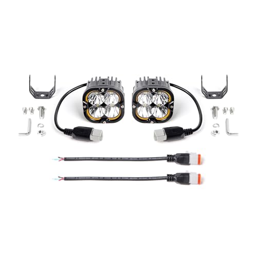 Exzeit 120W 3Inch Lights Pods with DRL, 12000LM Auxiliary Driving LED Pods Ditch Light, Bright Fog Lights for 4Runners Truck Cars,12V/24V - Image 4