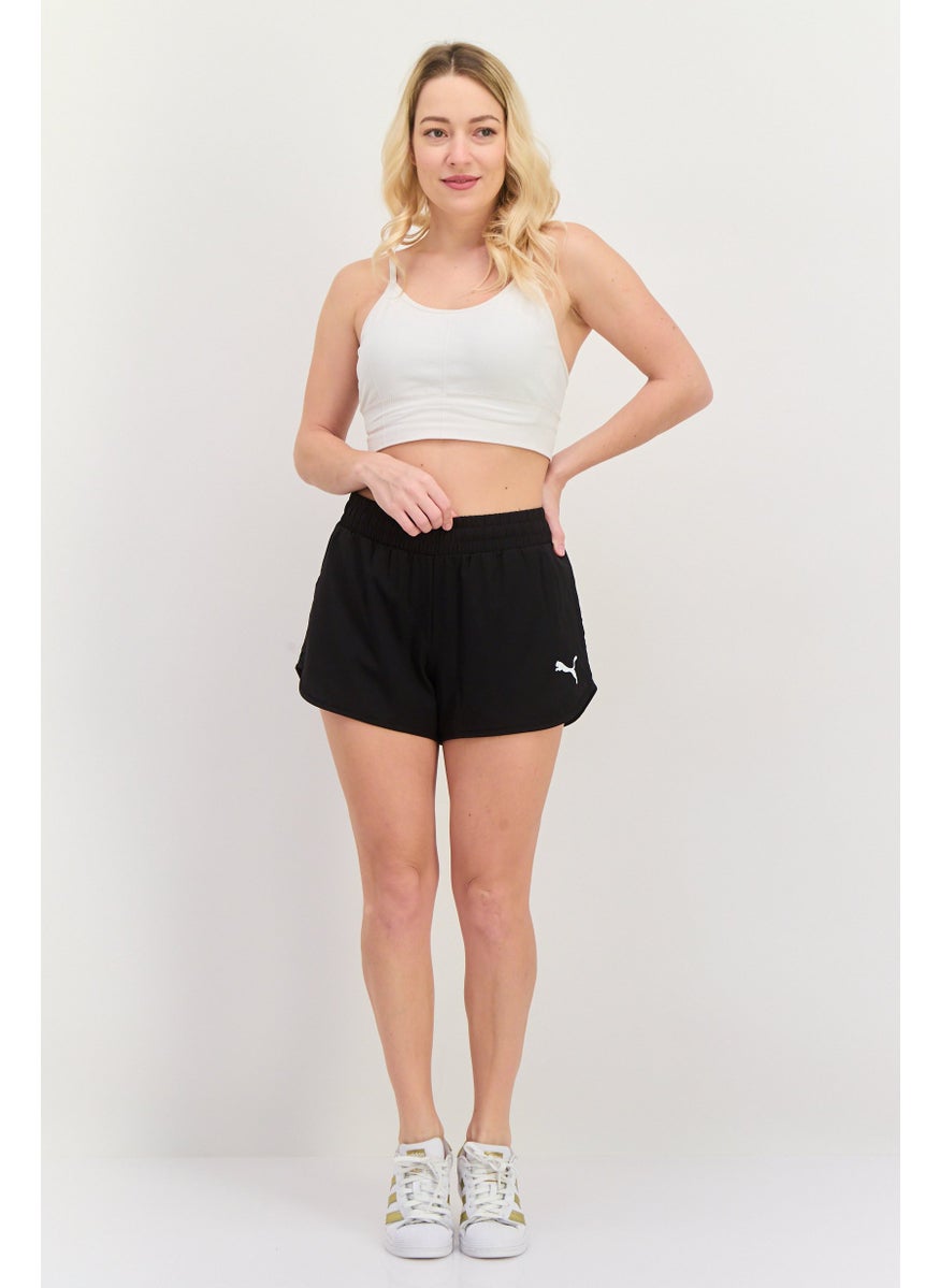 PUMA Women Regular Fit Brand Logo Training Shorts, Black  - Image 2