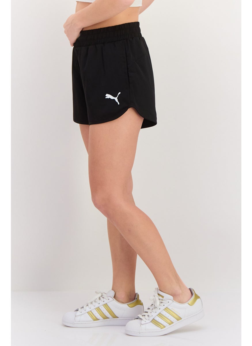 PUMA Women Regular Fit Brand Logo Training Shorts, Black  - Image 4