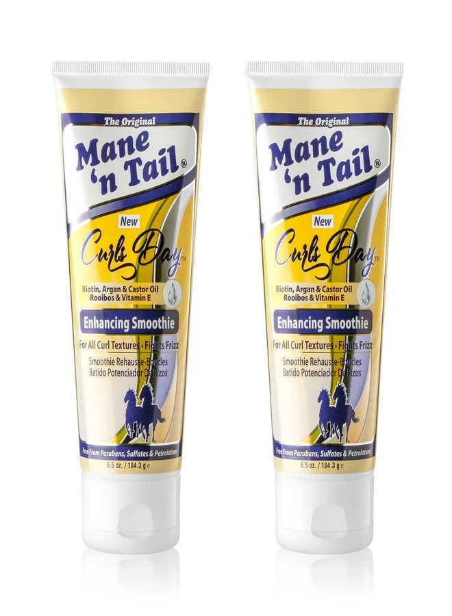 Mane 'n Tail Enhancing Smoothie (2pk) - Curl Textures, Pareben and Sulfate Free, Made with Biotin, Argan and Castor Oil, Rooibos and Vitamin E - 13 Fluid Ounces - Image 1
