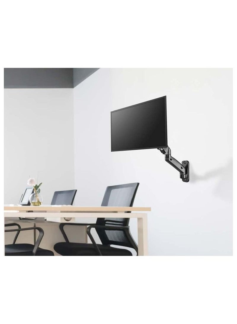 Counterbalance Single Monitor Arm Wall Mount | For 13-32 Inches | Full Motion Long Arm with Gas Spring | Height Adjustable | Desk Mount. - Image 2