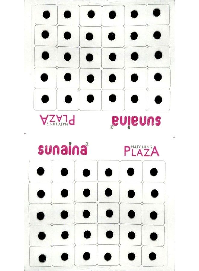 Sunaina Matching Plaza Black Round Bindis For Women Size7 (Size 5Mm) - Image 3