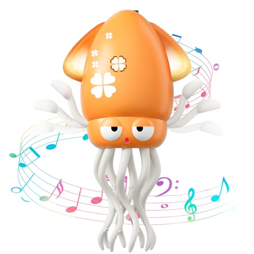 WAVISA Dancing Squid Baby Toy Tummy Time Toys Rechargeable Crawling Octopus with Music and Light for 36 612 1218 36 Months 1 Year Old Learning Walking Toddle Easter Basket Stuffers 1st Birthday Gifts - Image 1