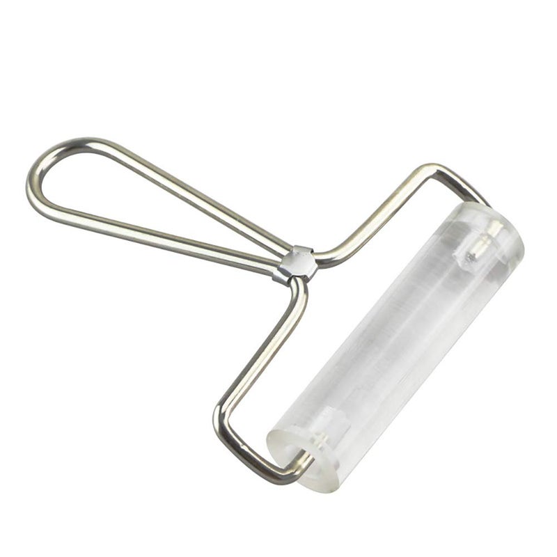 ccHuDE Clear Non Stick Acrylic Clay Roller Clay Rolling Pin with Steel Handle Polymer Clay Sculpture Tools