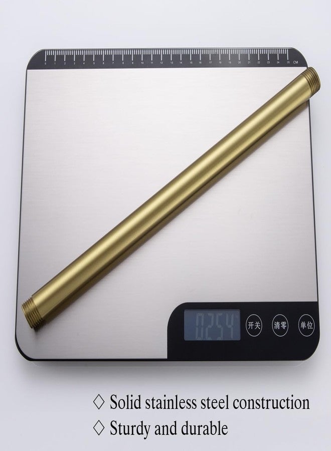 راندم ذراع دش عشوائي مع شفة، ذهبي، 12 بوصة، ذراع تمديد رأس دش مثبت على السقف، ذراع مستقيمة مثبتة على السقف لرأس دش ثابت، ذهبي مصقول. RD91038-12BG - Image 5