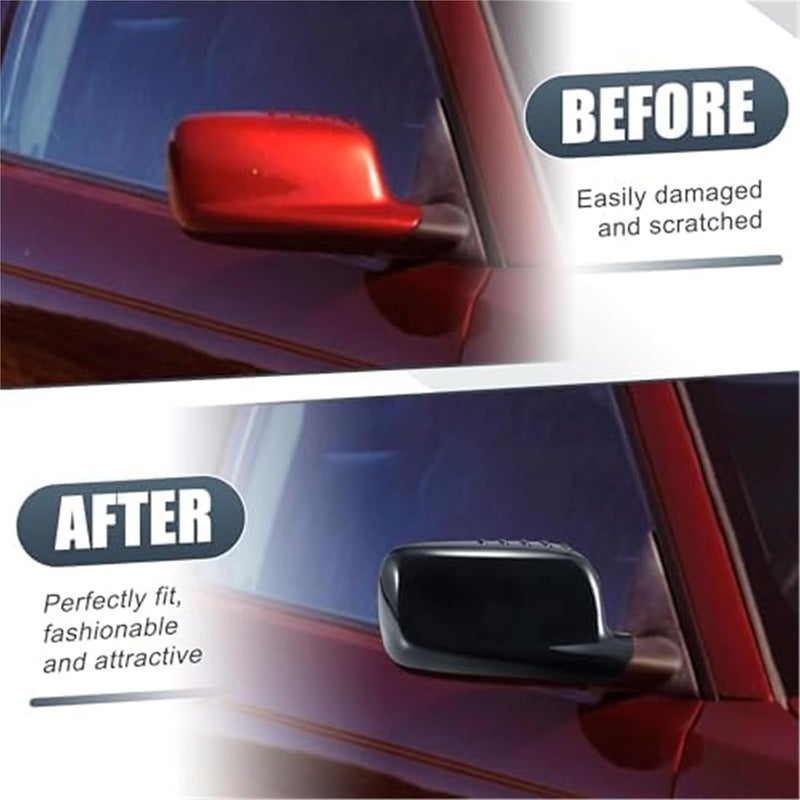 QASULER Gloss Black Right Side Mirror Cover for BMW - Image 3