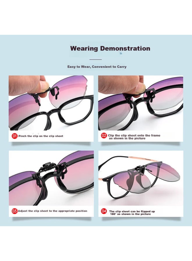 Parim Myopia Sungl Clip-on For Women Ultra-light Polarized Driving Clip-on Sungl Uv Protection - Image 3