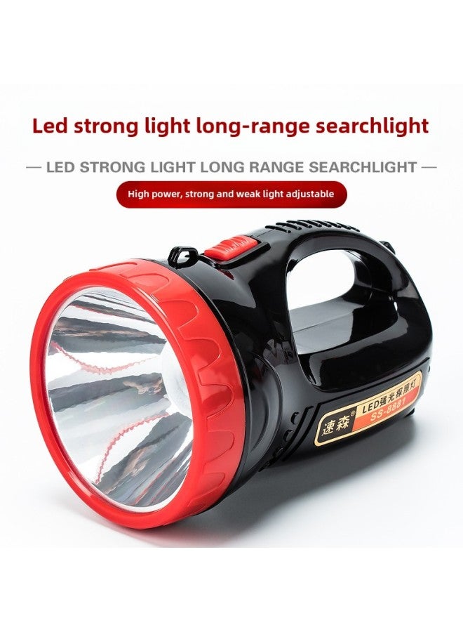 Strong Light Led High Power Portable Searchlight Patrol Special Forces Fire Outdoor Flood Control Camping Long-range High Brightness-Color:8883 Lithium Battery ]  - Image 2