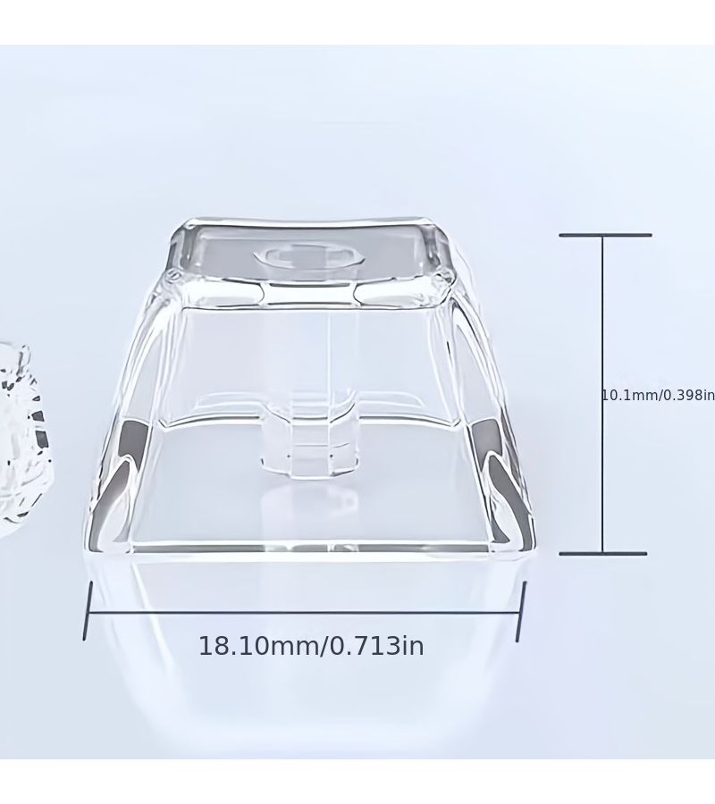 12 Transparent XDA Profile PC Keycaps DIY For Cross Axis Magnetic Switch Mechanical Keyboards - Image 2