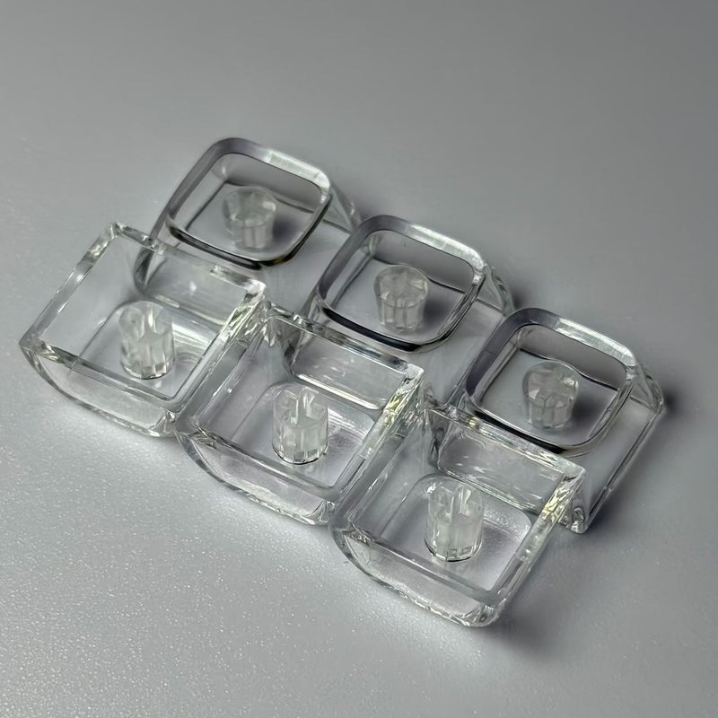 12 Transparent XDA Profile PC Keycaps DIY For Cross Axis Magnetic Switch Mechanical Keyboards - Image 1