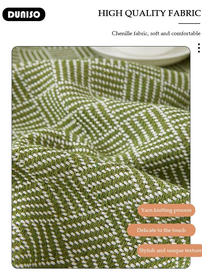 DUNISO Cotton INS Style Fashion Simple 3 Seater Sofa Sliopcover,Washable Soft One-piece Bedding Twill Cutting Sofa Cover,Double-sided With Knitted Tassel Tassel Non-Slip Stain Resistant Couch Cover,Living Room Sofa Blanket For All-season Home Décor  - Image 5