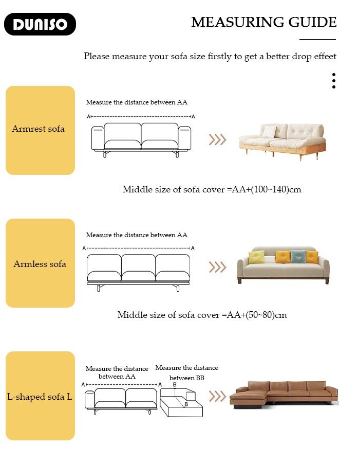 Cotton INS Style Fashion Simple 3 Seater Sofa Sliopcover,Washable Soft One-piece Bedding Twill Cutting Sofa Cover,Double-sided With Knitted Tassel Tassel Non-Slip Stain Resistant Couch Cover,Living Room Sofa Blanket For All-season Home Décor