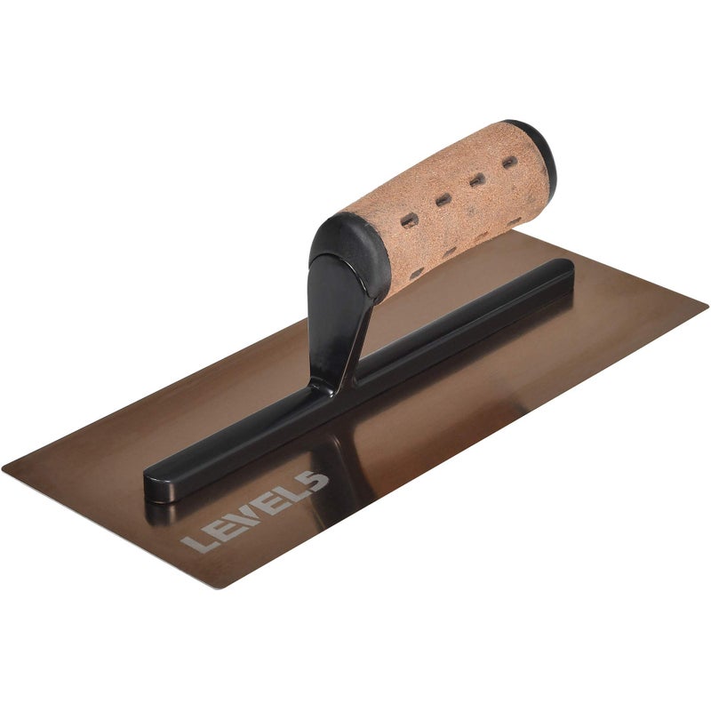 Level-5 Level5 11.5"" X 4.75"" 0.7 Mm Flat Drywall Trowel | Triple-Hardened Stainless Steel  High-Impact Handle | Sheetrock Gyprock Wall-Board Plasterboard | 4-960 - Image 1