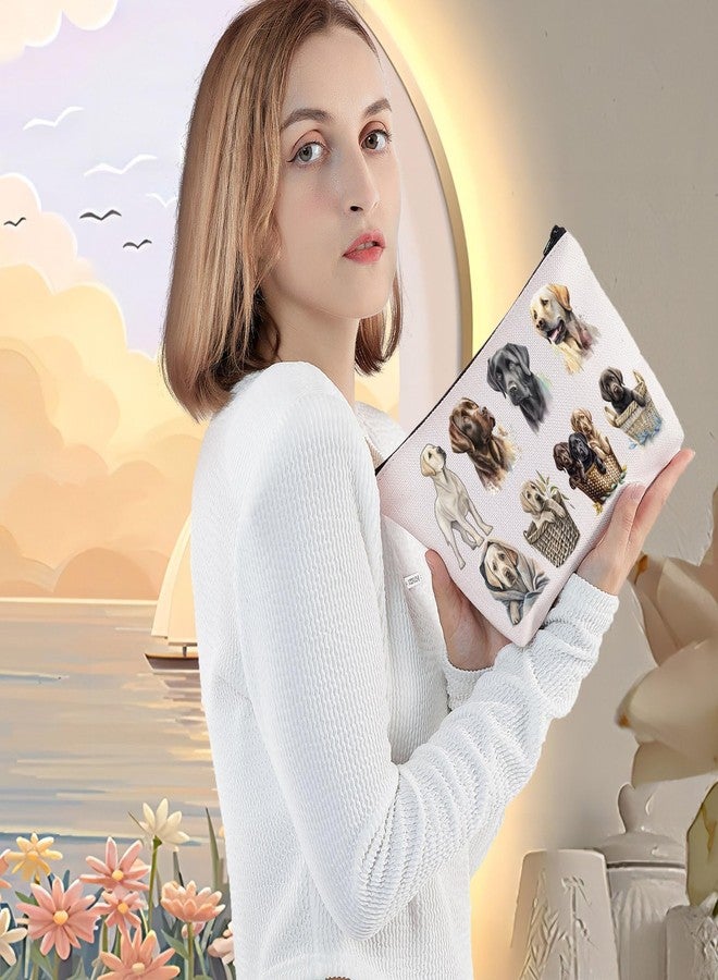 LEVLO Labrador Retriever Cosmetic Makeup Bag Gift For Black Lab Dog Lover Black Labrador Mom Travel Pouch Bag Labrador Retriever Merchandise (Labrador Retriever) - Image 5