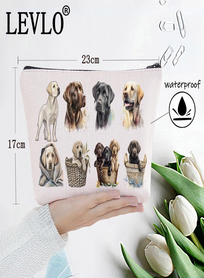 LEVLO Labrador Retriever Cosmetic Makeup Bag Gift For Black Lab Dog Lover Black Labrador Mom Travel Pouch Bag Labrador Retriever Merchandise (Labrador Retriever) - Image 2