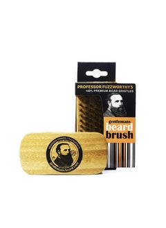 PROFESSOR EDWARD J FUZZWORTHY'S Professor Fuzzworthy Deluxe Beard Brush 100% Boar Bristle ; Mens Best Easy Beard Grooming Tool For A Fluffy Soft Beard Promotes Beard Growth Natural Bamboo Wood Handle  - Image 3