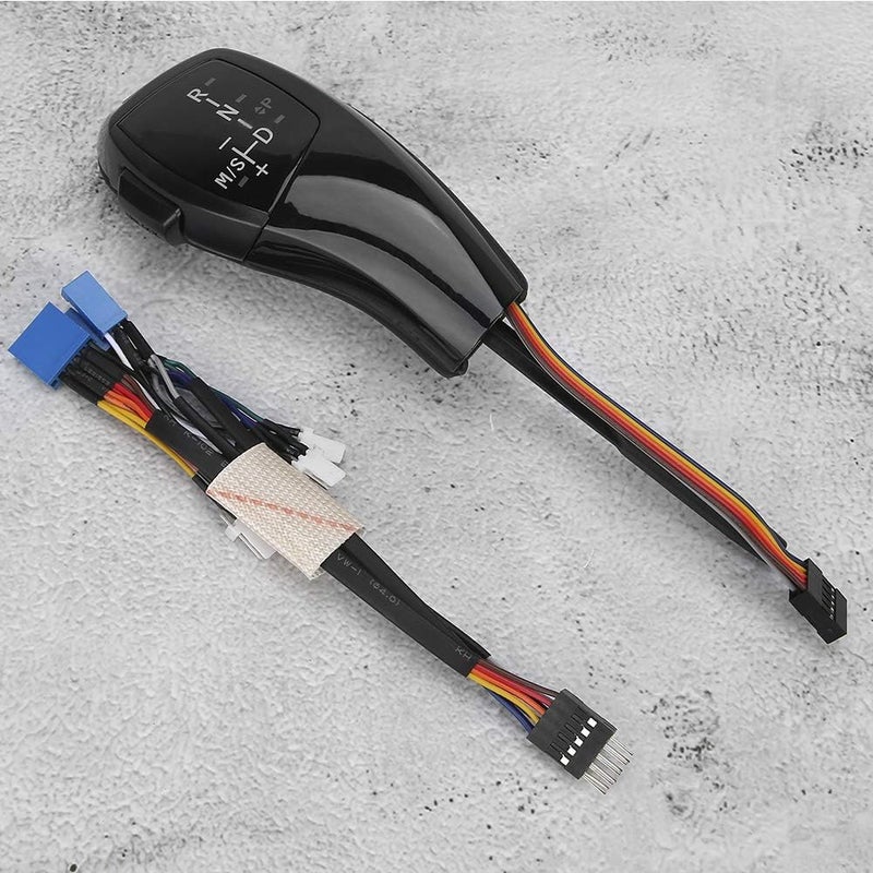 مجموعة تركيب عجلة تغيير التروس LED الكهربائية، نظام أوتوماتيكي للسيارات ذات المقود الأيسر (LHD)، بلون أسود لامع، مناسبة لطرازات E46 وE60 وE61؛ مصنوعة من مواد متينة، مغلفة بالجلد، تعتبر ترقية راقية لديكور داخل السيارة (بلون أسود لامع). - Image 5