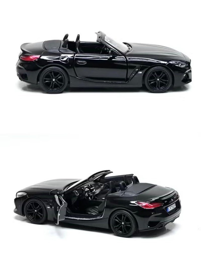 كين سمارت سيارة لعبة بي إم دبليو Z4 قابلة للتحويل مصنوعة من سبيكة معدنية مصبوبة بمقياس 1:34، قابلة للفتح والسحب للخلف، لون أسود - Image 2