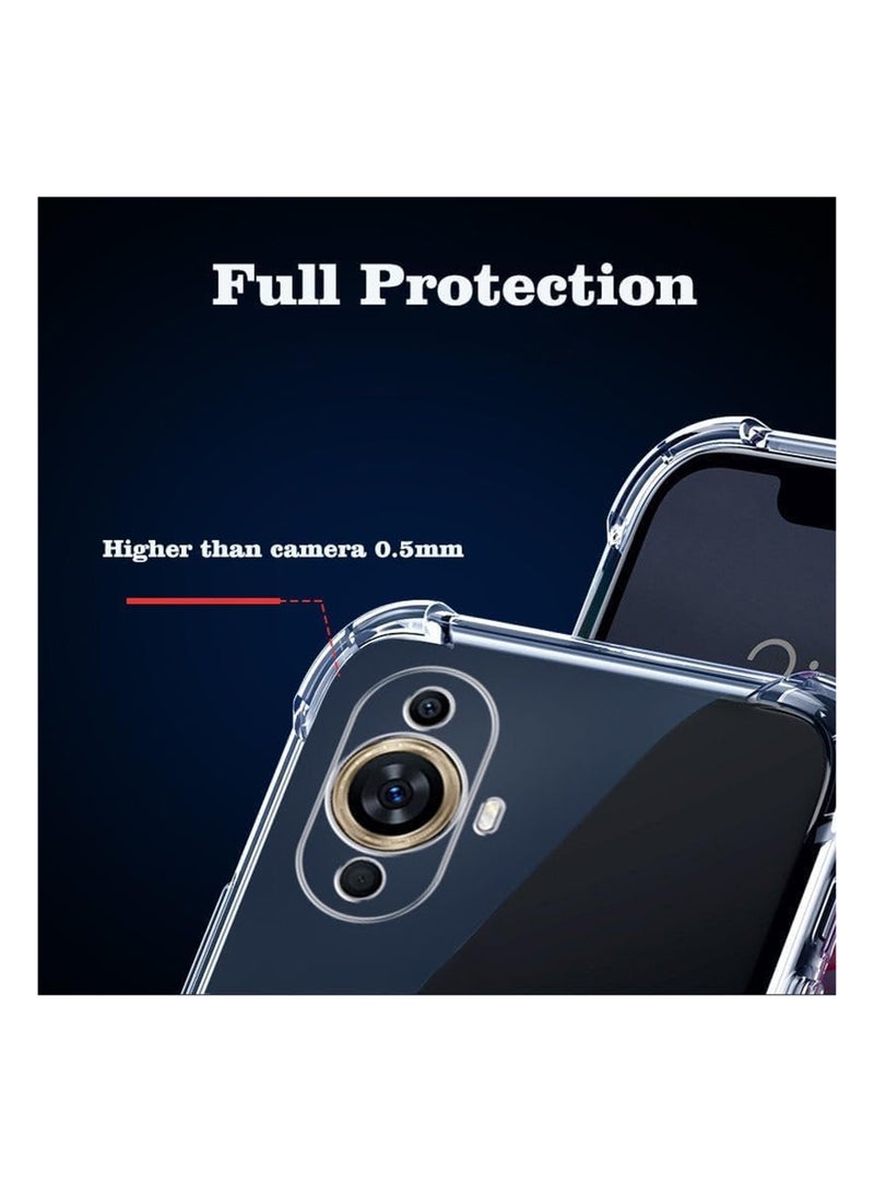 ولديك جراب Huawei Nova 11 | مصمم خصيصًا لجراب Huawei Nova 11 | جراب نحيف مرن من مادة TPU مع وسادة هوائية وامتصاص الصدمات من المطاط الناعم والسيليكون مناسب لهاتف Huawei Nova 11 | شفاف - Image 2