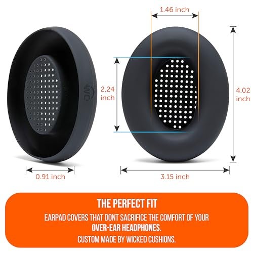 WC ﻿﻿WC SweatZ XM3 - Patented Protective Earpad Sweat Covers for Sony WH1000XM3 by WC | Silicone Ear Covers for Sony WH-1000XM3 Headphones | Sweatproof & Easily Washable | Black - Image 5