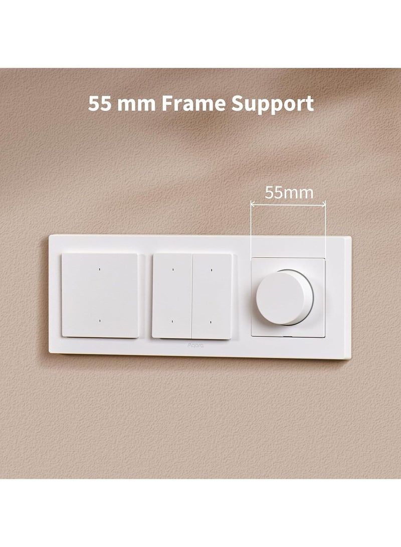 Aqara Dimmer Wall Light Switch H2 EU,Thread/Zigbee Protocol, 2-in-1 Neutral, Single Switch, 200W for dimmable LED/CFL/incandescent/Halogen/ELV Lights,Supports Apple Home,Alexa,Google and Matter-White - Image 5