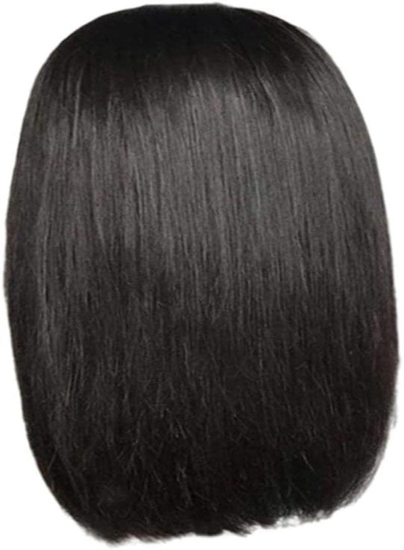 GGOOT Short Straight Bob Wigs,Fake Wigs,Black Middle Parting Wig Shoulder Length Heat Resistant Wig 12inch - Image 1