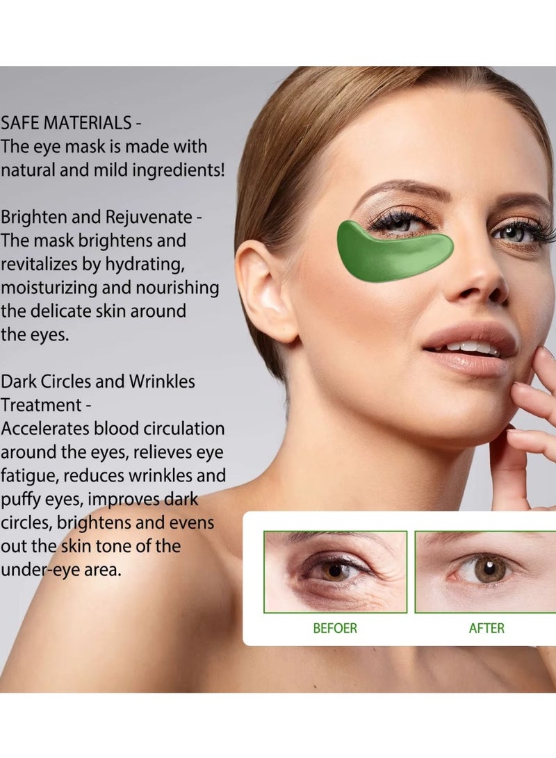 West&Month 30 Pcs Seaweed Firming Eye Mask Improving Eye Bags Dark Eye Circles Under Eye Gel Pads with Collagen Hyaluronic Acid Under Eye Masks Eye Pads  Fade Fine Lines Around Eyes Dark Circles Hydrating Moisturizing Eye Mask - Image 3